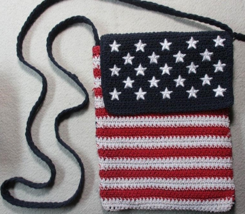 Handmade purse/handbag in US Flag motive.